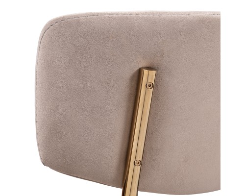 Стул полубарный Elle латте с золотыми ножками