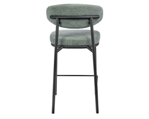 Стул полубарный Lucas 2 шалфей шенилл с чёрными ножками