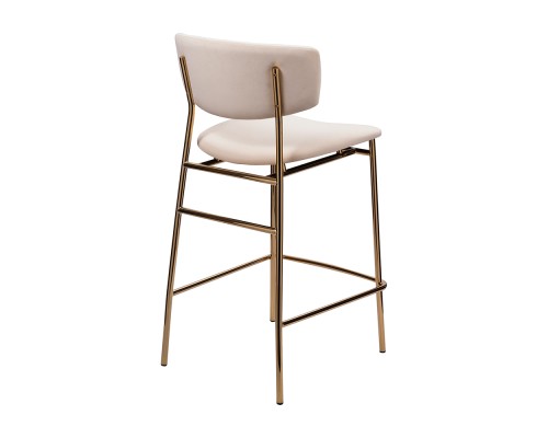 Стул полубарный Elle кремовый с золотыми ножками