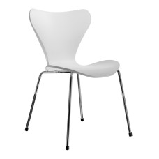 Комплект из 4-х стульев Seven Style белый с хромированными ножками