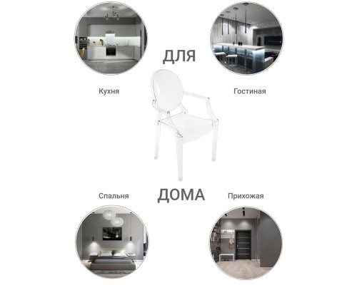 Комплект из 2-х стульев Louis Ghost прозрачный Комплект из 2-х стульев Louis Ghost прозрачный