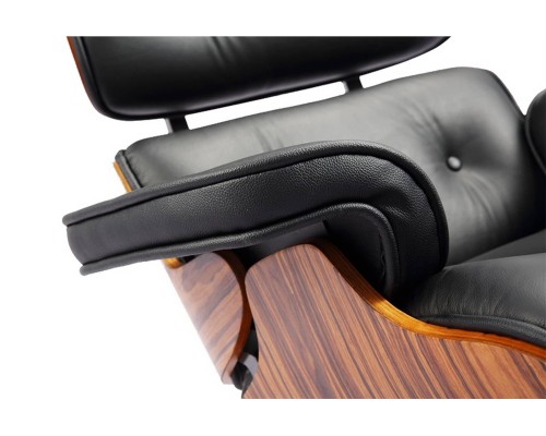 Кресло EAMES LOUNGE CHAIR и оттоманка EAMES LOUNGE CHAIR чёрные