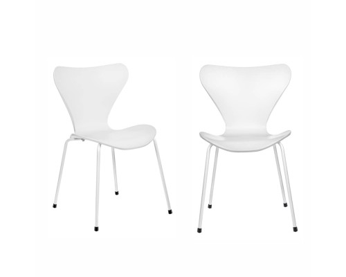 Комплект из 2-х стульев Seven Style белый с белыми ножками