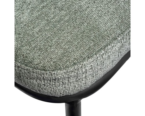 Стул полубарный Lucas 2 шалфей шенилл с чёрными ножками