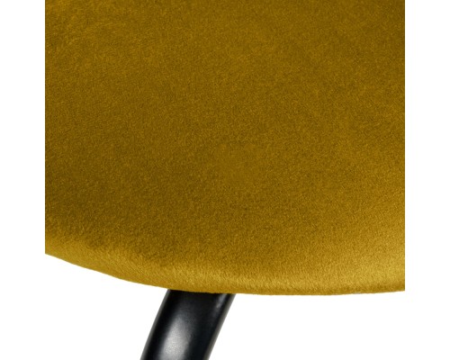 Комплект из 2-х стульев Seven Style горчичный велюр с чёрными ножками