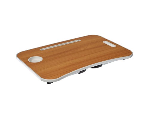 Стол складной с подстаканником «ЛАЙТ», 59,5x39,5x26,4см, мдф, металл, св. дерево, белый