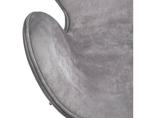 Кресло SWAN STYLE CHAIR серый, искусственная замша