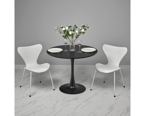 Комплект из 4-х стульев Seven Style белый с белыми ножками