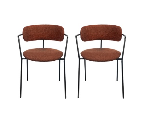 Комплект из 2-х стульев Ant букле терракотовый