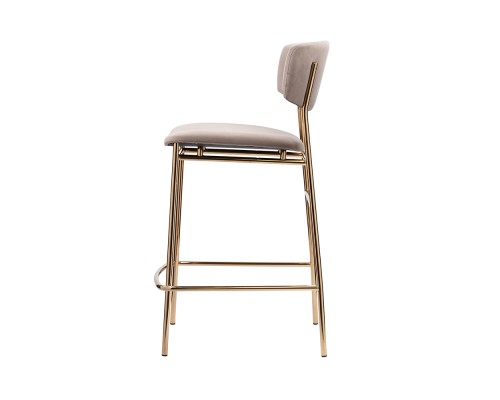 Стул полубарный Elle латте с золотыми ножками