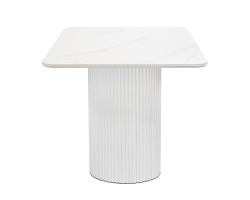 Стол Festa 140x85x77см, керамогранит белый мрамор