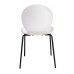 Комплект из 4-х стульев Wave белый с черными ножками