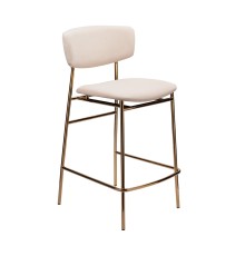Стул полубарный Elle кремовый с золотыми ножками