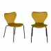 Комплект из 2-х стульев Seven Style горчичный велюр с чёрными ножками