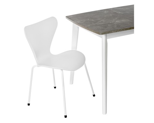 Комплект из 2-х стульев Seven Style белый с белыми ножками