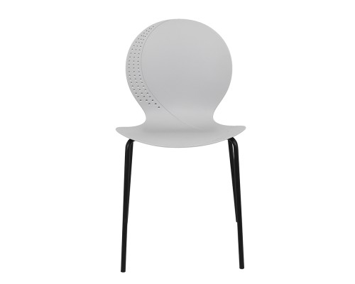 Комплект из 2-х стульев Wave серый с черными ножками