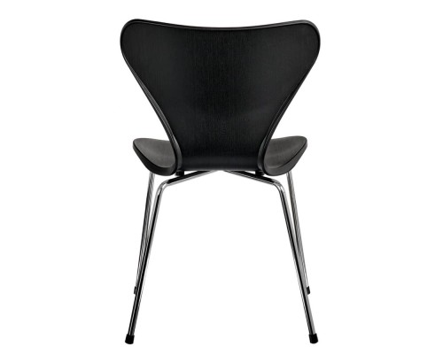 Стул Seven Style чёрный с хромированными ножками