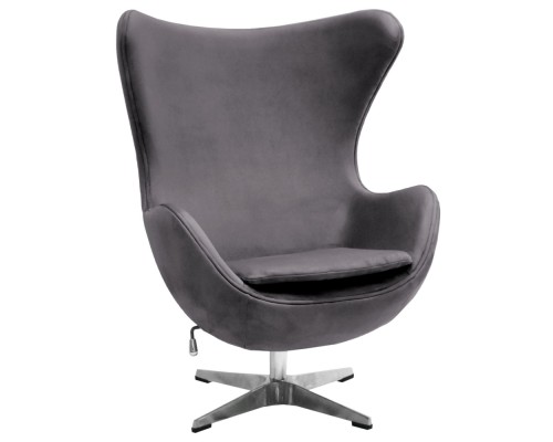 Кресло EGG STYLE CHAIR тёмно-серый, искусственная замша Кресло EGG STYLE CHAIR тёмно-серый, искусственная замша