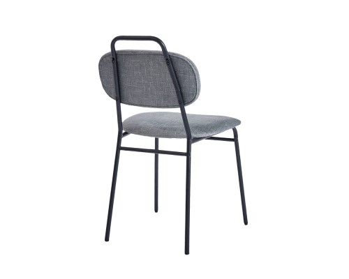 Стул MOLLY разборный черный каркас серое сиденье