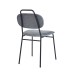 Стул MOLLY разборный черный каркас серое сиденье