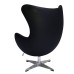 Кресло EGG CHAIR чёрный, натуральная кожа