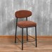 Стул полубарный Lucas 2 терракотовый шенилл с чёрными ножками