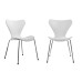 Комплект из 2-х стульев Seven Style белый с хромированными ножками
