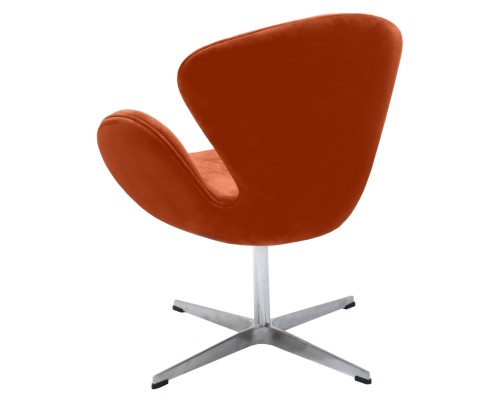 Кресло SWAN STYLE CHAIR терракотовый, искусственная замша
