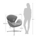 Кресло SWAN STYLE CHAIR терракотовый, искусственная замша