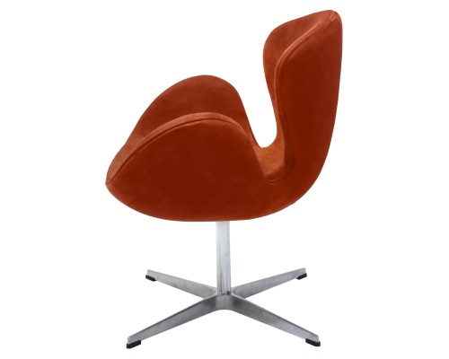 Кресло SWAN STYLE CHAIR терракотовый, искусственная замша