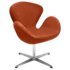 Кресло SWAN STYLE CHAIR терракотовый, искусственная замша