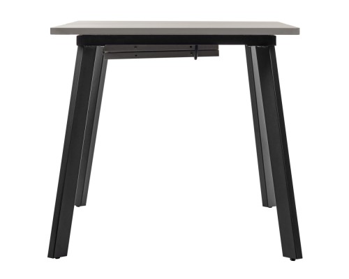 Стол Dublin раскладной 120-160х80х75 серый мрамор с чёрными ножками