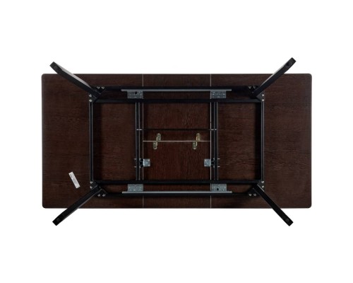 Стол Dublin раскладной 120-160х80х75 чёрный мрамор с чёрными ножками