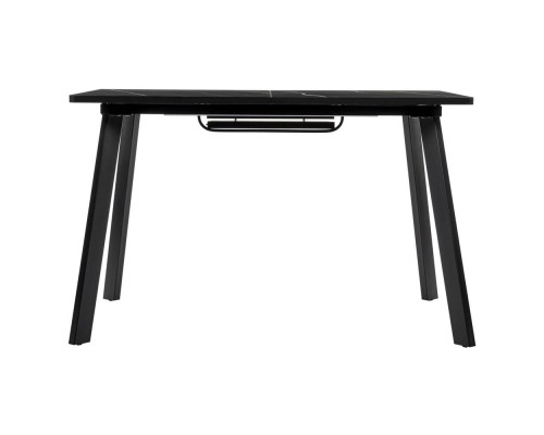 Стол Dublin раскладной 120-160х80х75 чёрный мрамор с чёрными ножками