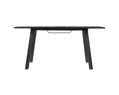 Стол Dublin раскладной 120-160х80х75 чёрный мрамор с чёрными ножками