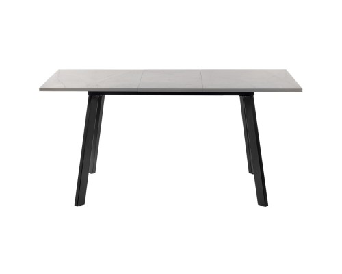 Стол Dublin раскладной 120-160х80х75 серый мрамор с чёрными ножками