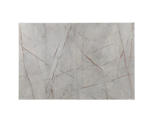 Стол Dublin раскладной 120-160х80х75 серый мрамор с чёрными ножками