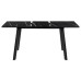 Стол Dublin раскладной 120-160х80х75 чёрный мрамор с чёрными ножками
