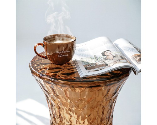 Стул-пуф Stone прозрачный янтарный