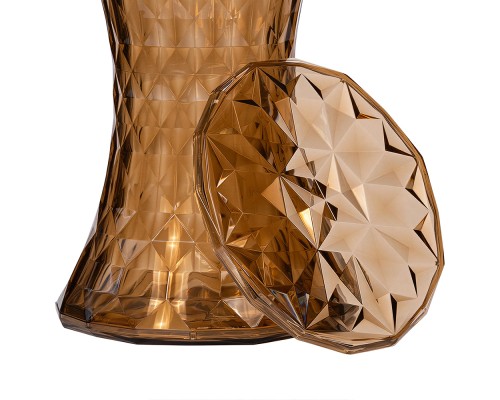 Стул-пуф Stone прозрачный янтарный