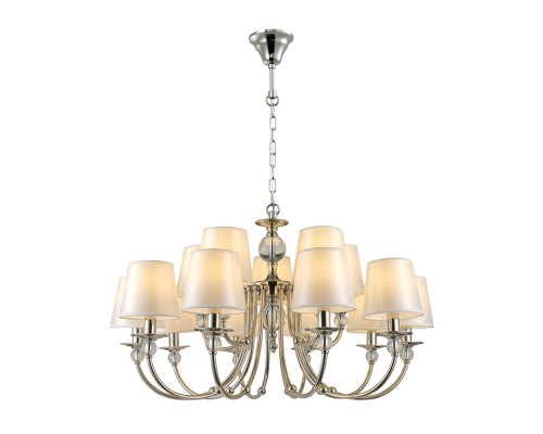 Люстра подвесная Newport 1155+10/C AGATA E14 15*40W никель