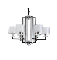 Люстра подвесная Newport 4406+1/C black glossy ALEXANDRA Е14+LED 8+3*40W+5W черный никель