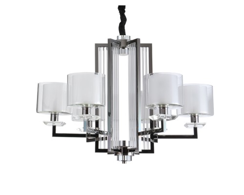 Люстра подвесная Newport 4406+1/C black glossy ALEXANDRA Е14+LED 8+3*40W+5W черный никель