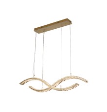 Люстра подвесная светодиодная Newport 8242/110 gold CRYSTAL LED 55W золото