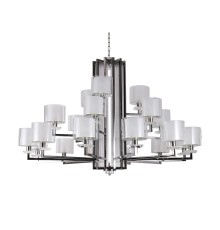 Люстра подвесная Newport 4412+6+3/C black glossy ALEXANDRA Е14+LED 21+3*40W+5W черный никель