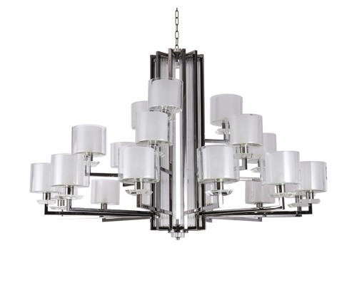 Люстра подвесная Newport 4412+6+3/C black glossy ALEXANDRA Е14+LED 21+3*40W+5W черный никель