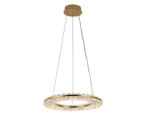 Люстра подвесная светодиодная Newport 8241/400 gold NEW CRYSTAL LED 27W золото
