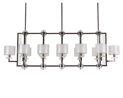 Люстра подвесная Newport 4408+4/S black glossy ALEXANDRA E14 13*40W черный никель