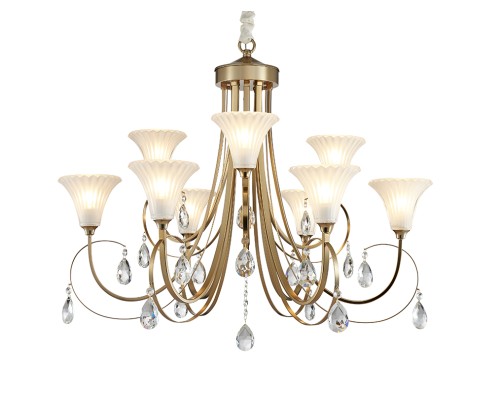 Люстра подвесная Newport 4829/C TEONA Е14 9*40W французское золото