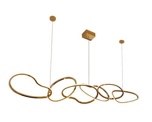 Люстра подвесная светодиодная Newport 15326/S Champagne gold ALICIA LED 6*25W золото шампань